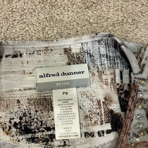 Alfred Dunner 3/4 Length Sleeve Blouse - Picture 5 of 7